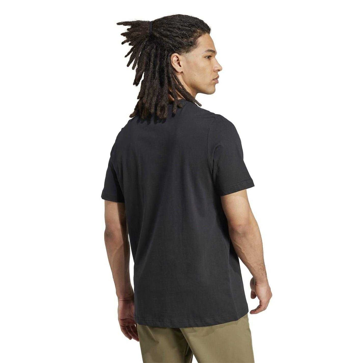 Black - Back - Adidas Mens Puzzle Cotton Pocket T-Shirt