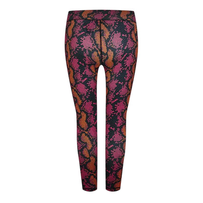 Multicoloured - Back - Champion Womens-Ladies Snake Print Cropped Leggings