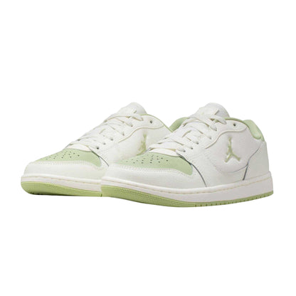 Off White-Olive - Side - Nike Womens-Ladies Air Jordan Low Cut Trainers