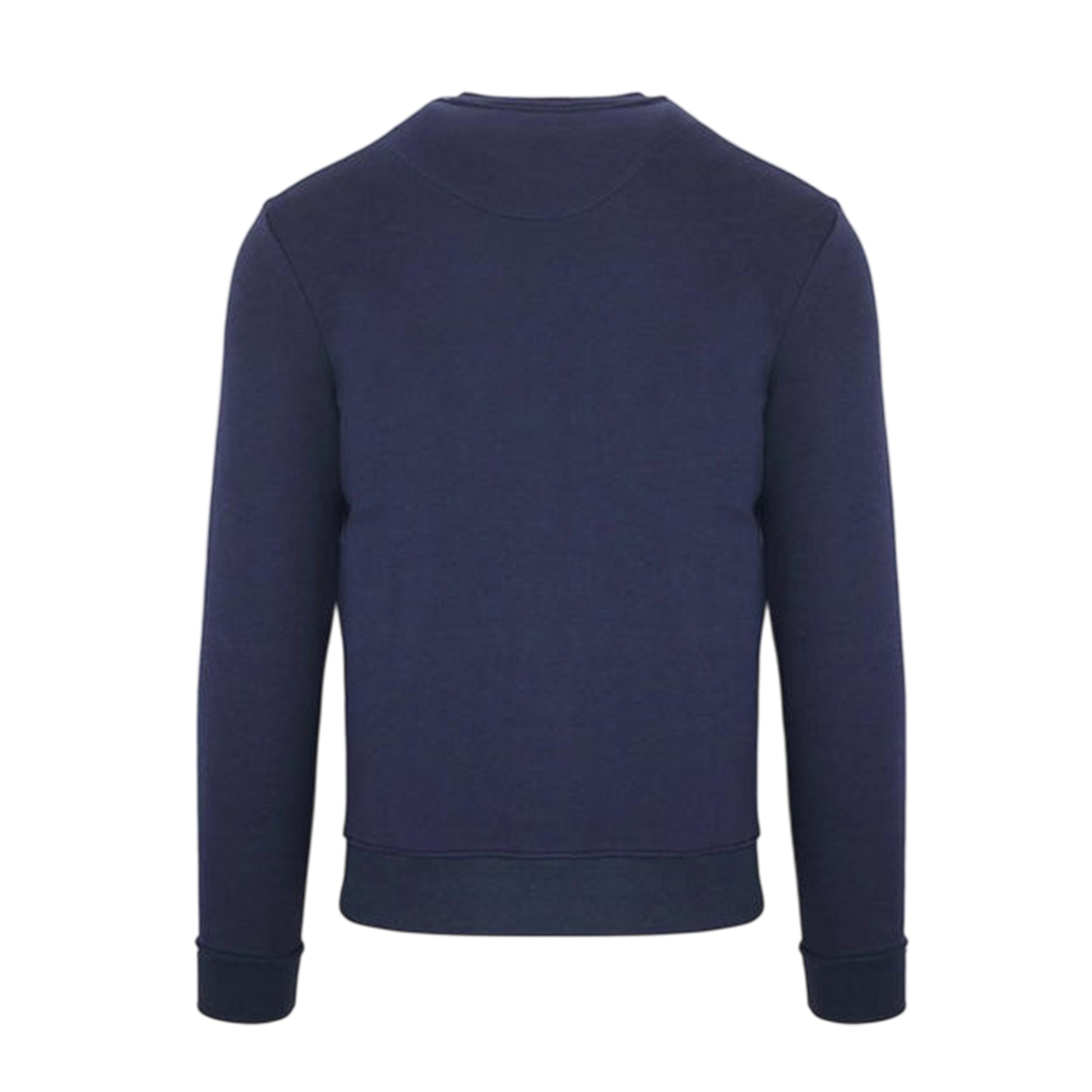 Navy - Back - Aquascutum Mens Stripe Detail Crew Neck Long-Sleeved Sweatshirt
