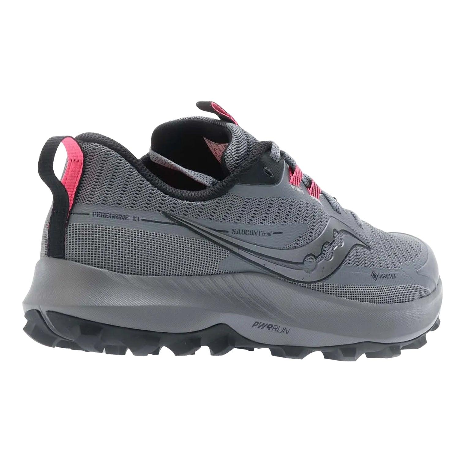 Grey - Back - Saucony Womens-Ladies Peregrine 13 GORE-TEX Trainers