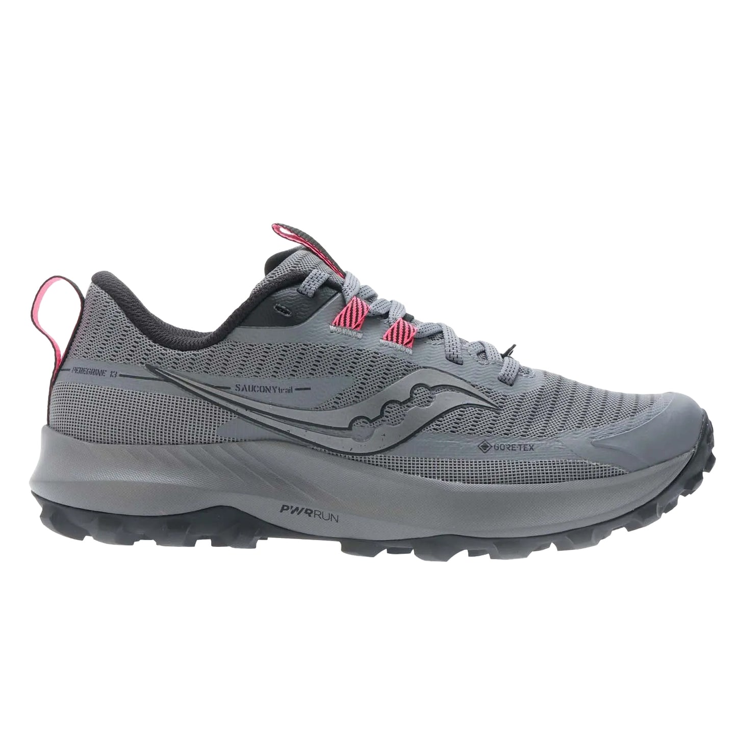 Grey - Side - Saucony Womens-Ladies Peregrine 13 GORE-TEX Trainers