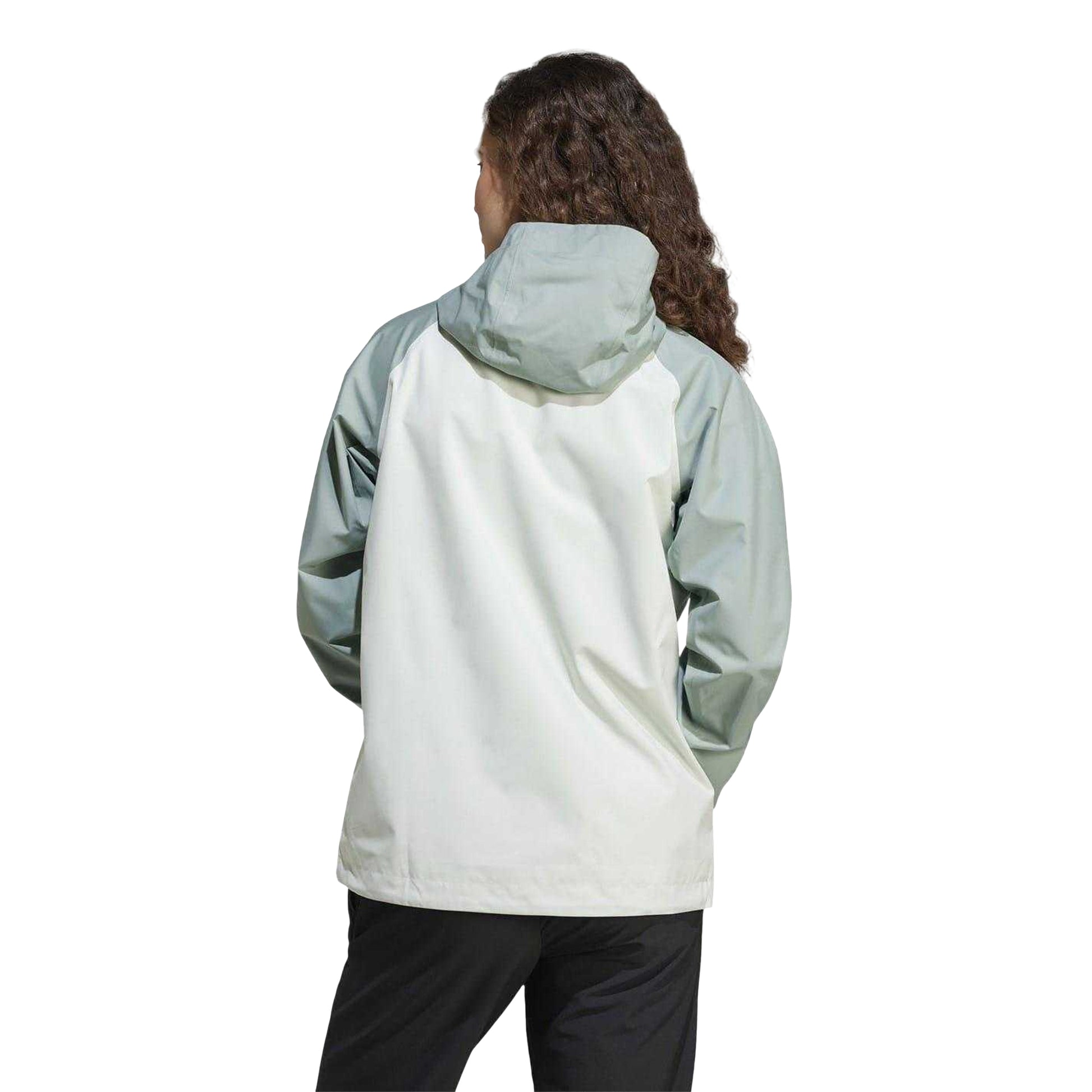 Linen Green - Back - Adidas Womens-Ladies Terrex Two Tone Rain.RDY Jacket