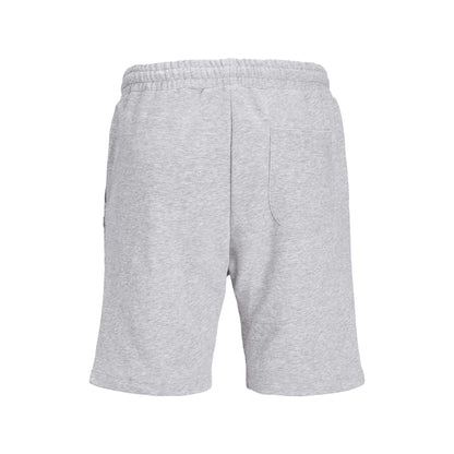 Light Grey Melange - Back - Jack And Jones Mens Fleece Shorts