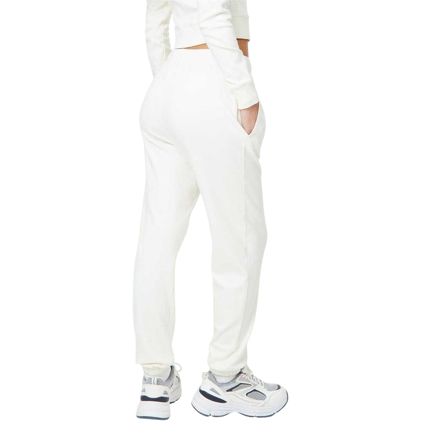 Vintage White - Back - Jack Wills Womens-Ladies Interlock Joggers