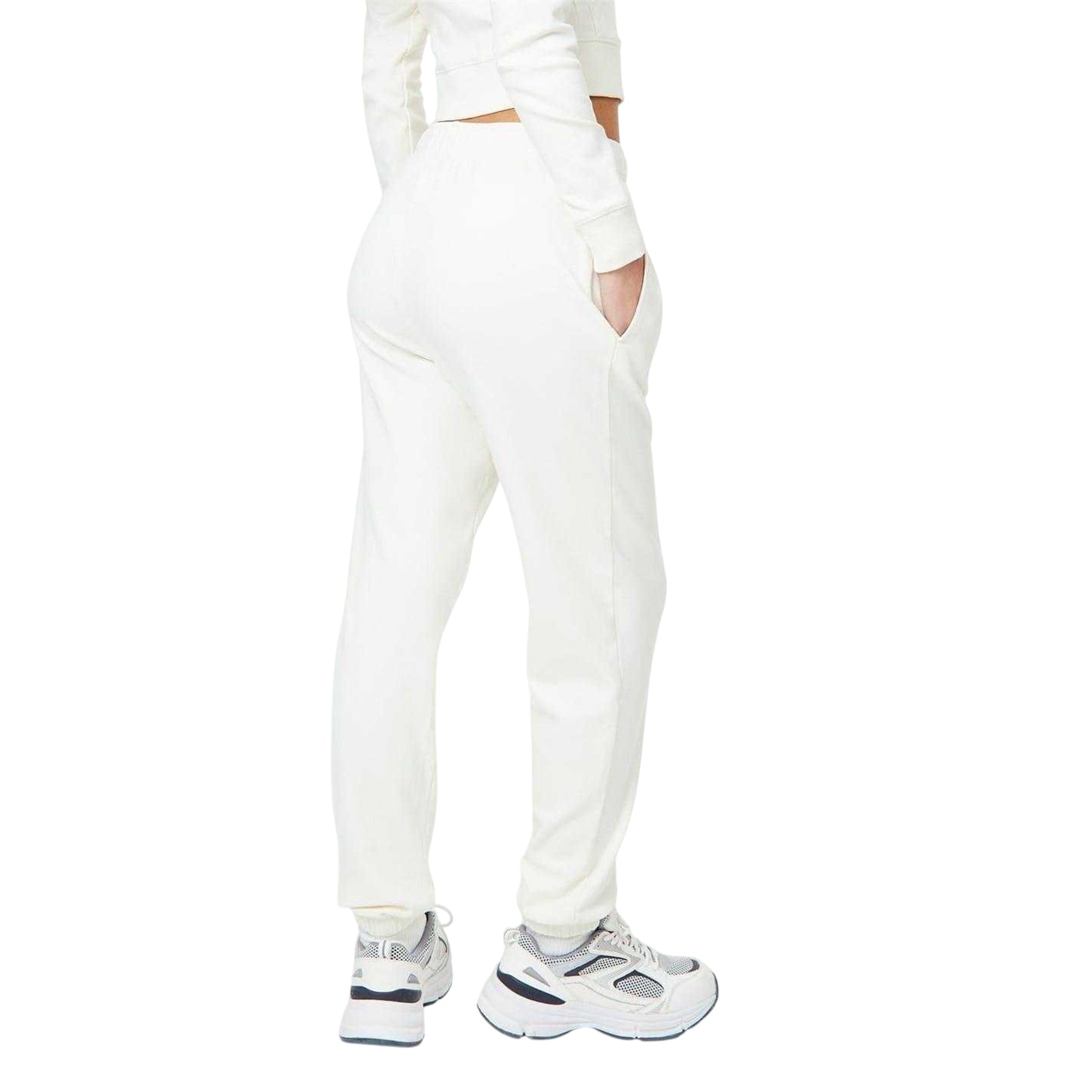 Vintage White - Back - Jack Wills Womens-Ladies Interlock Joggers