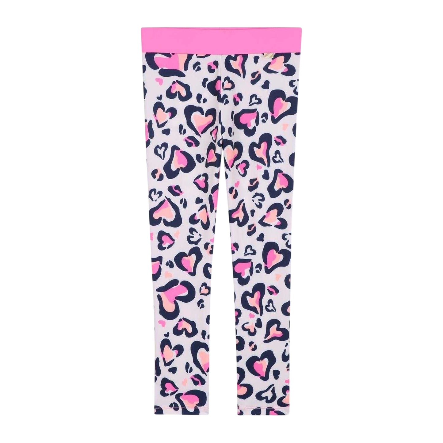 Pink - Front - Billieblush Girls Hearts Leggings