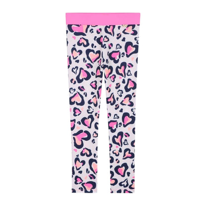 Pink - Front - Billieblush Girls Hearts Leggings