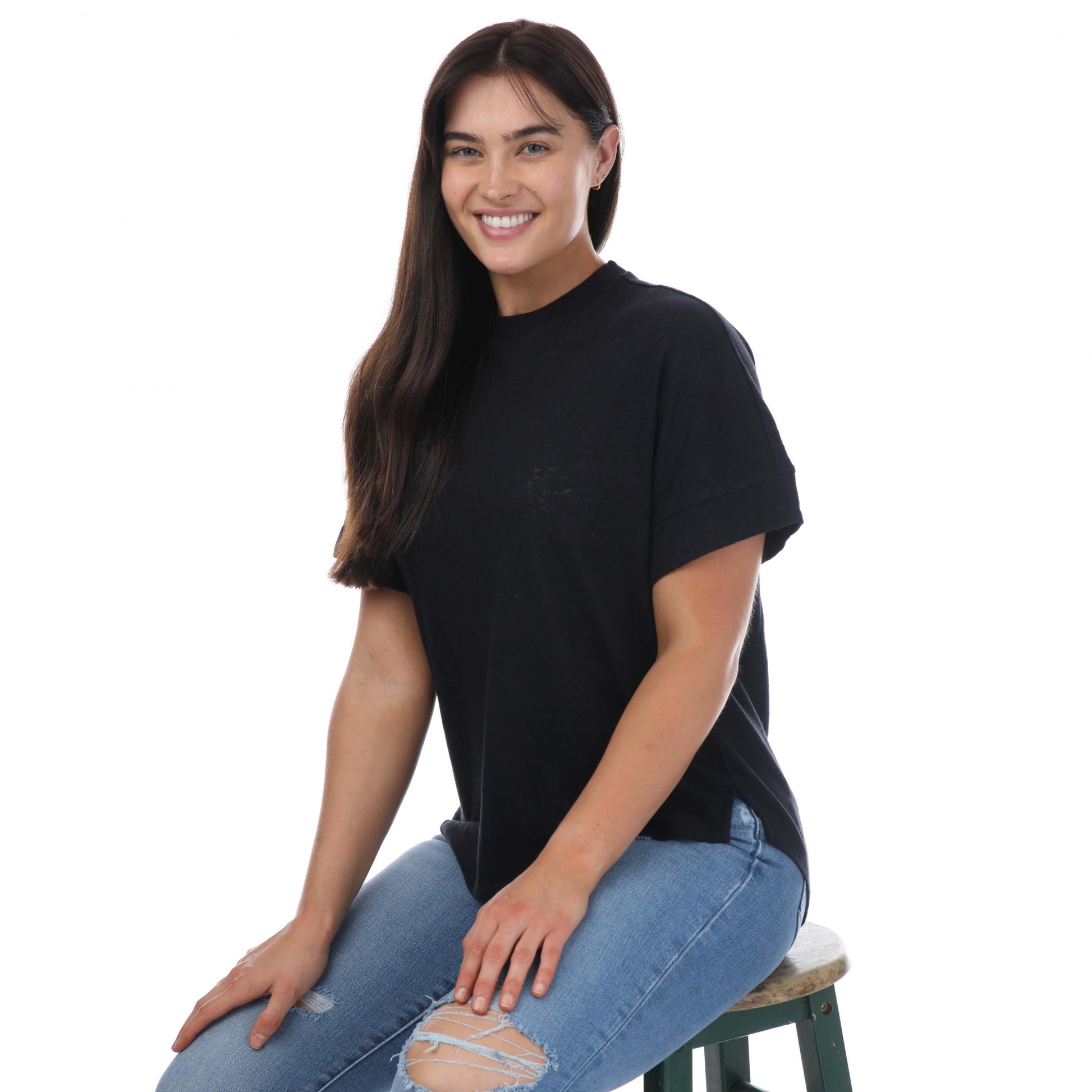 Black - Side - Ted Baker Womens-Ladies Kcarina Jersey T-Shirt