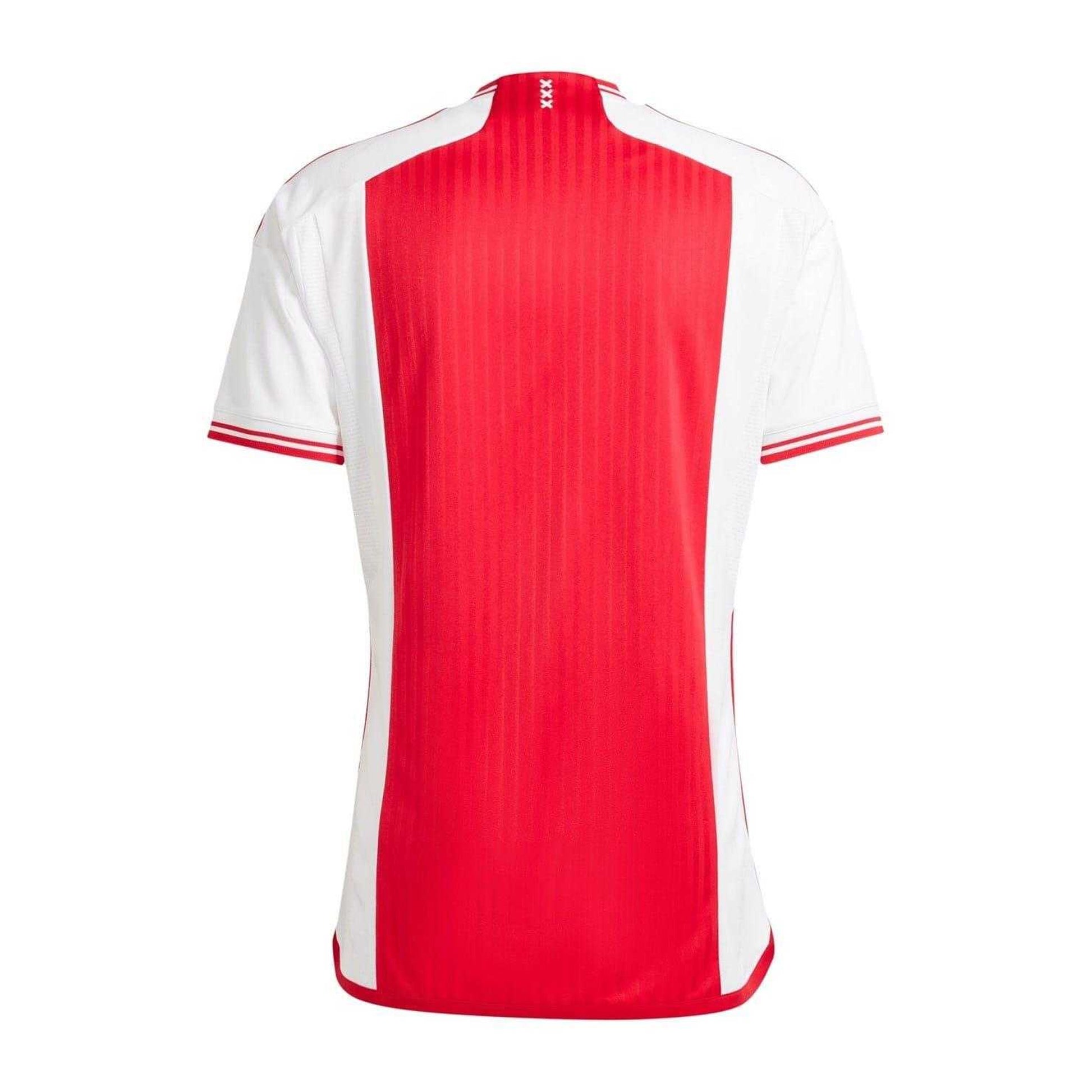 White-Bold Red - Back - Adidas Unisex Adult 2023-24 Ajax Amsterdam Home Jersey