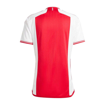 White-Bold Red - Back - Adidas Unisex Adult 2023-24 Ajax Amsterdam Home Jersey