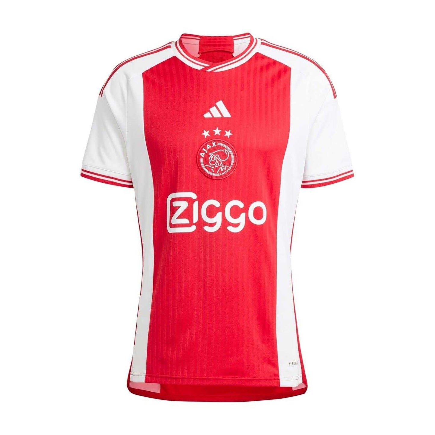 White-Bold Red - Front - Adidas Unisex Adult 2023-24 Ajax Amsterdam Home Jersey