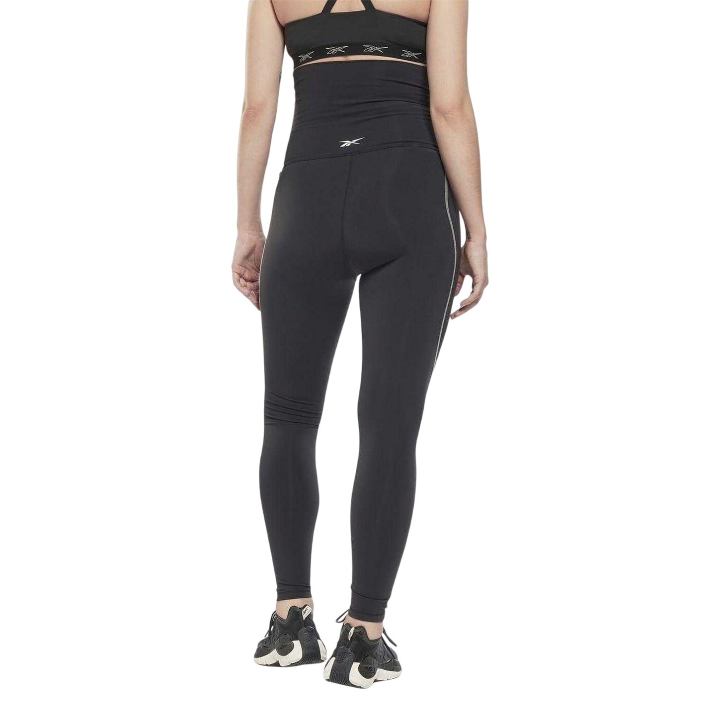 Black - Back - Reebok Womens-Ladies Lux High Waist Maternity Leggings