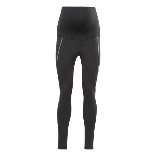 Black - Front - Reebok Womens-Ladies Lux High Waist Maternity Leggings