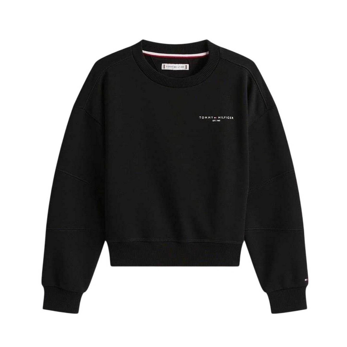 Black - Side - Tommy Hilfiger Childrens-Kids Sweatshirt & Jogging Bottoms