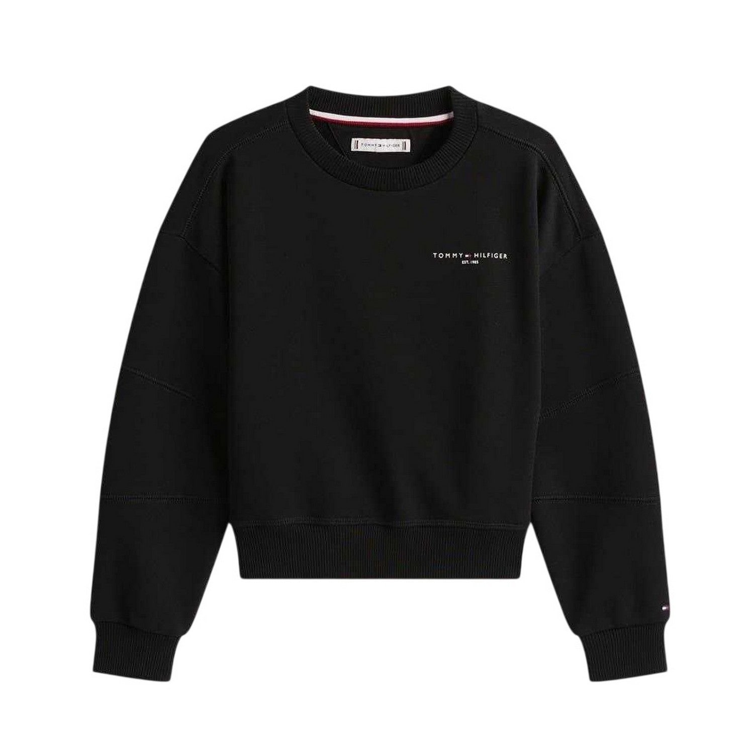 Black - Side - Tommy Hilfiger Childrens-Kids Sweatshirt & Jogging Bottoms