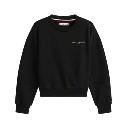 Black - Side - Tommy Hilfiger Childrens-Kids Sweatshirt & Jogging Bottoms