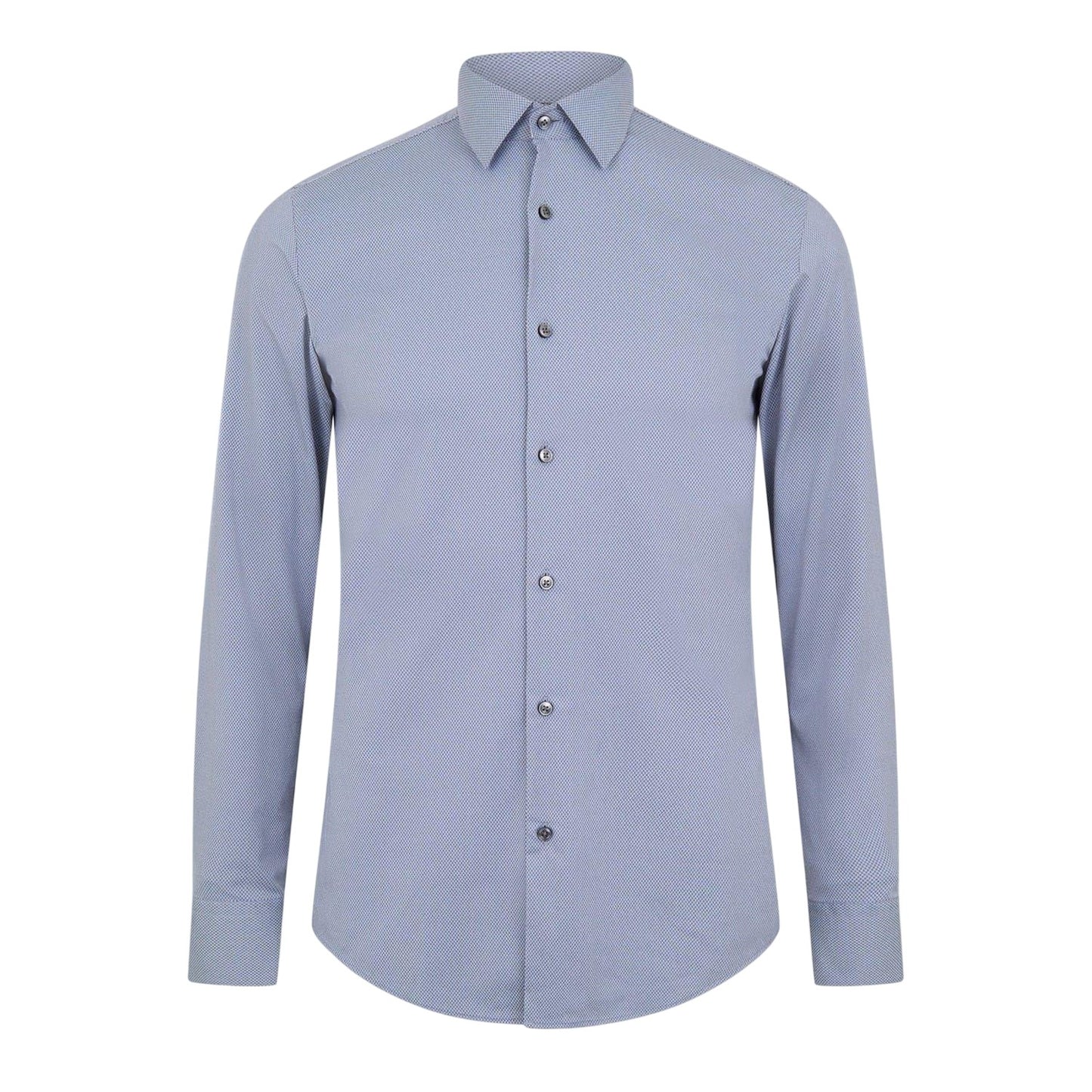 Dark Blue - Front - Boss Mens P-Hank S Cotton Kent Collar Shirt