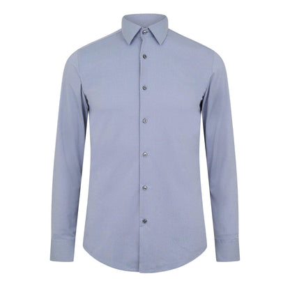Dark Blue - Front - Boss Mens P-Hank S Cotton Kent Collar Shirt