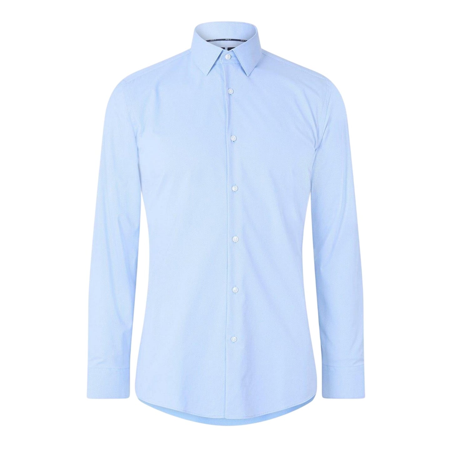 Pastel Blue - Front - Boss Mens P-Hank S Cotton Kent Collar Shirt