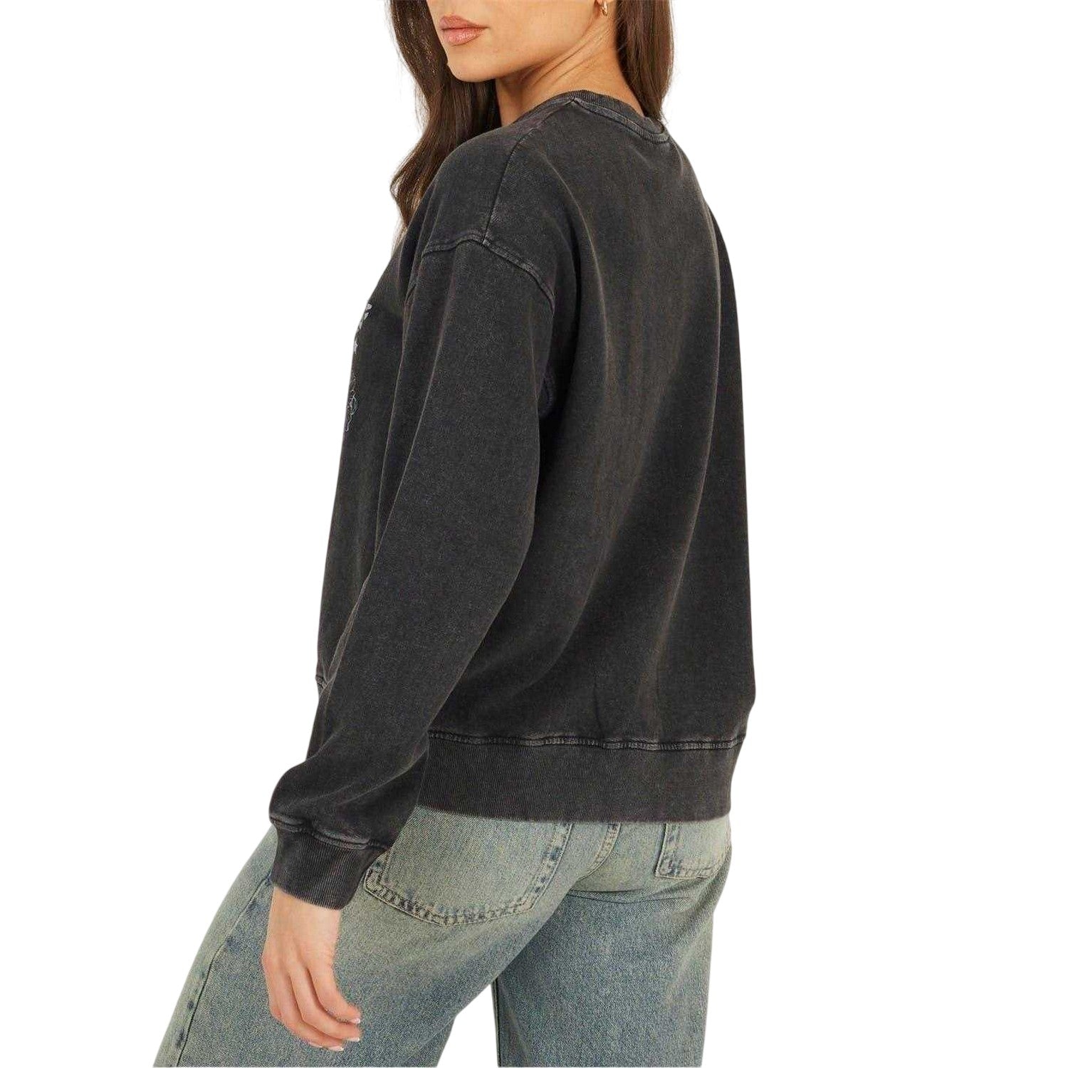 Black - Back - Brave Soul Womens-Ladies Wild & Free Sweatshirt