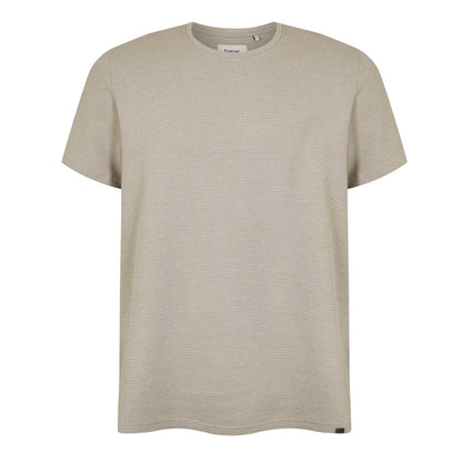 Clay - Front - Firetrap Mens Logo Waffle Crew Neck Regular T-Shirt