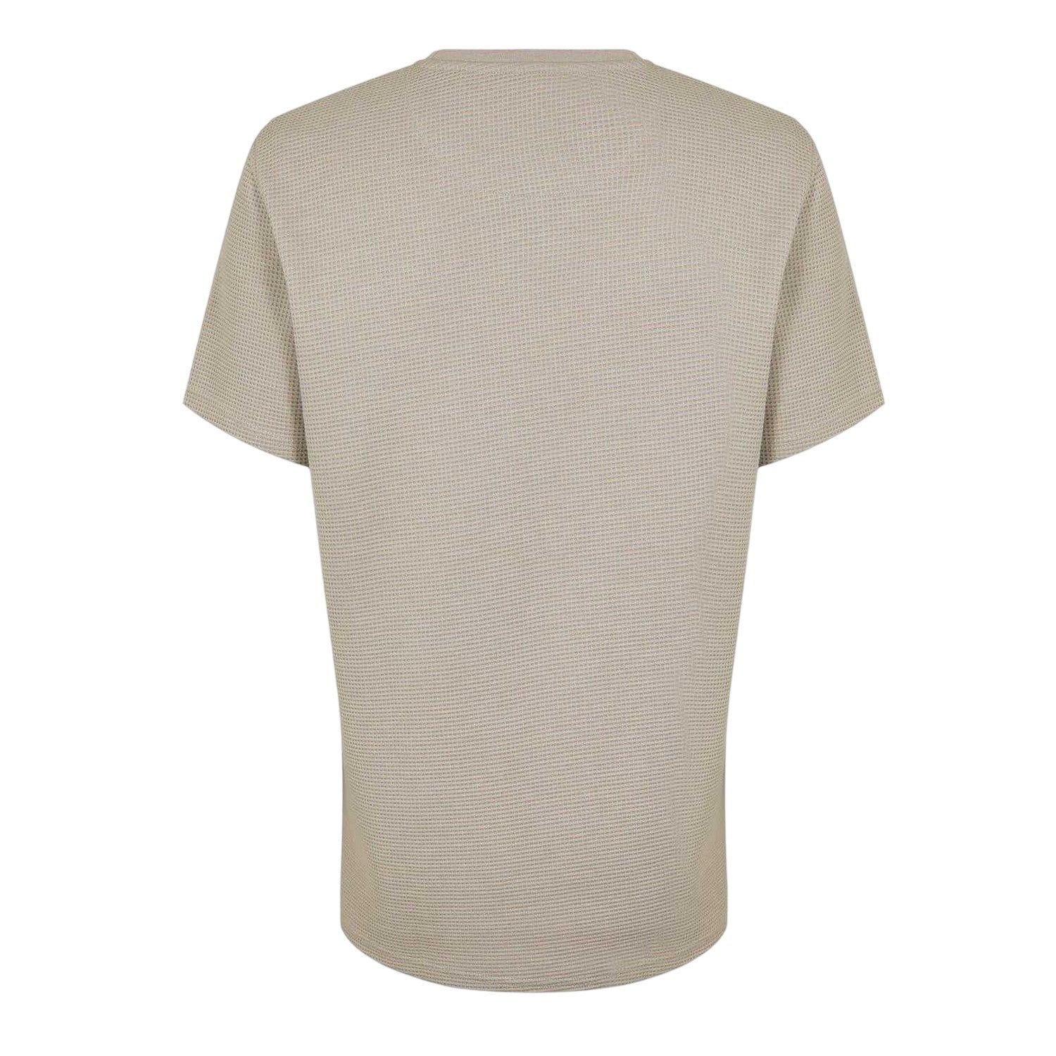 Clay - Back - Firetrap Mens Logo Waffle Crew Neck Regular T-Shirt