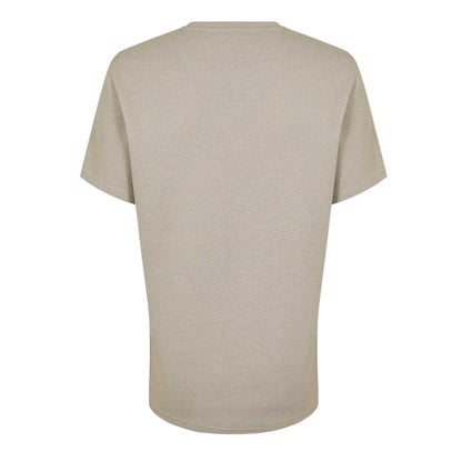 Clay - Back - Firetrap Mens Logo Waffle Crew Neck Regular T-Shirt