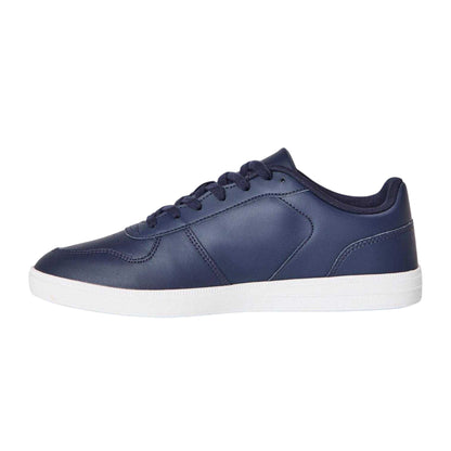 Navy-White - Back - Lacoste Mens Leather Trainers