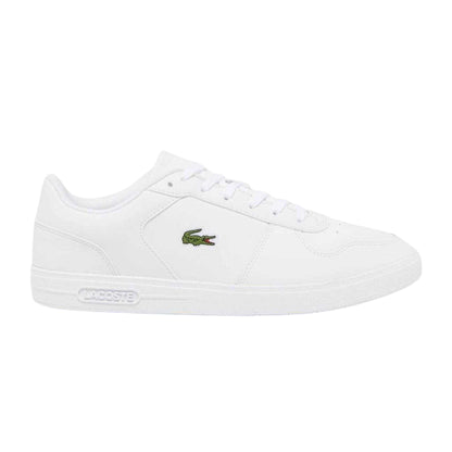 White - Front - Lacoste Mens Leather Trainers