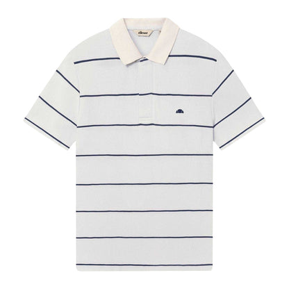 Off White - Front - Ellesse Mens Cimetta Striped Polo Shirt