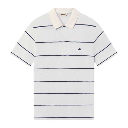 Off White - Front - Ellesse Mens Cimetta Striped Polo Shirt