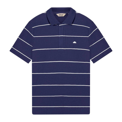 Navy - Front - Ellesse Mens Cimetta Striped Polo Shirt