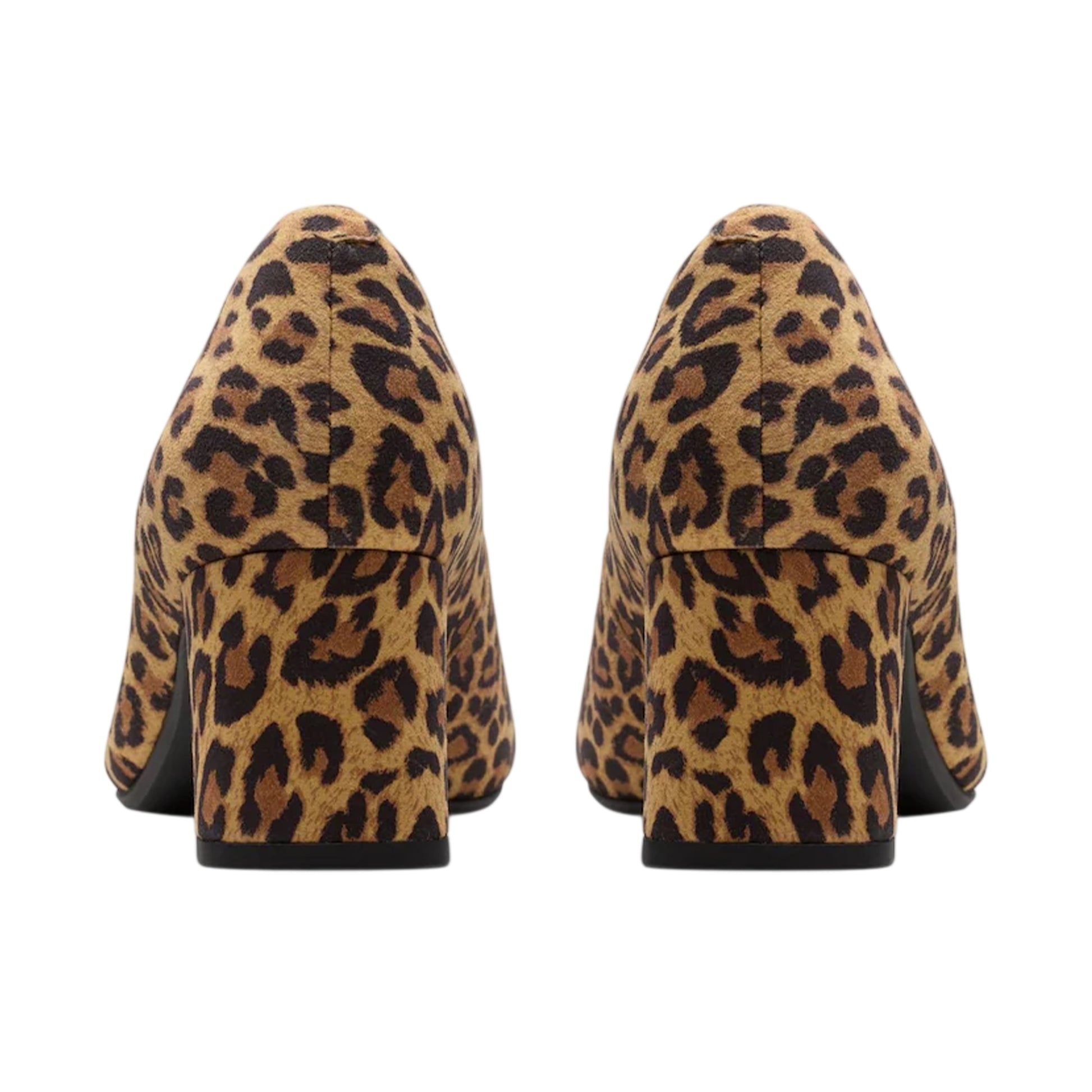 Leopard - Back - Clarks Womens-Ladies Fernie Leopard Print Court Shoes