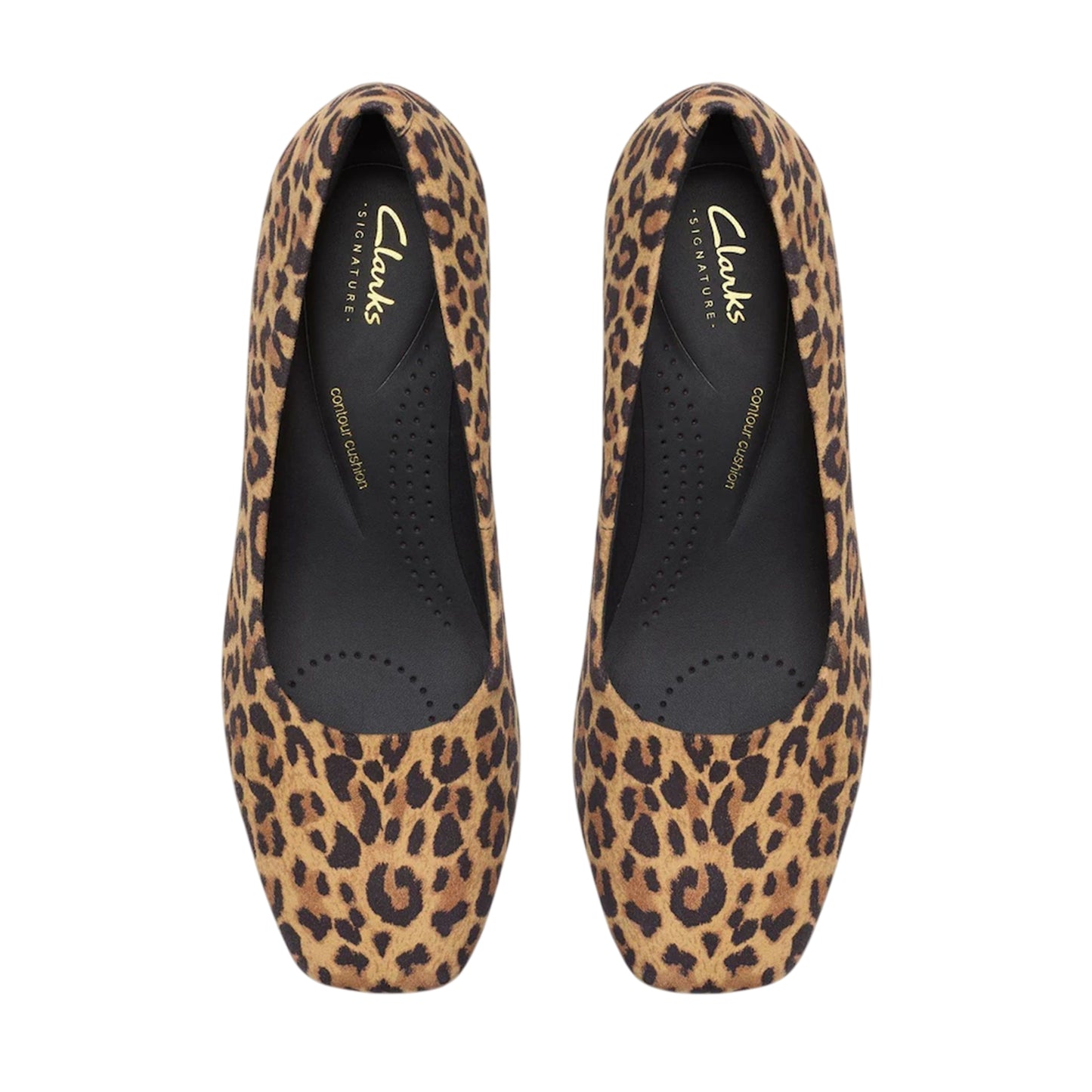 Leopard - Side - Clarks Womens-Ladies Fernie Leopard Print Court Shoes