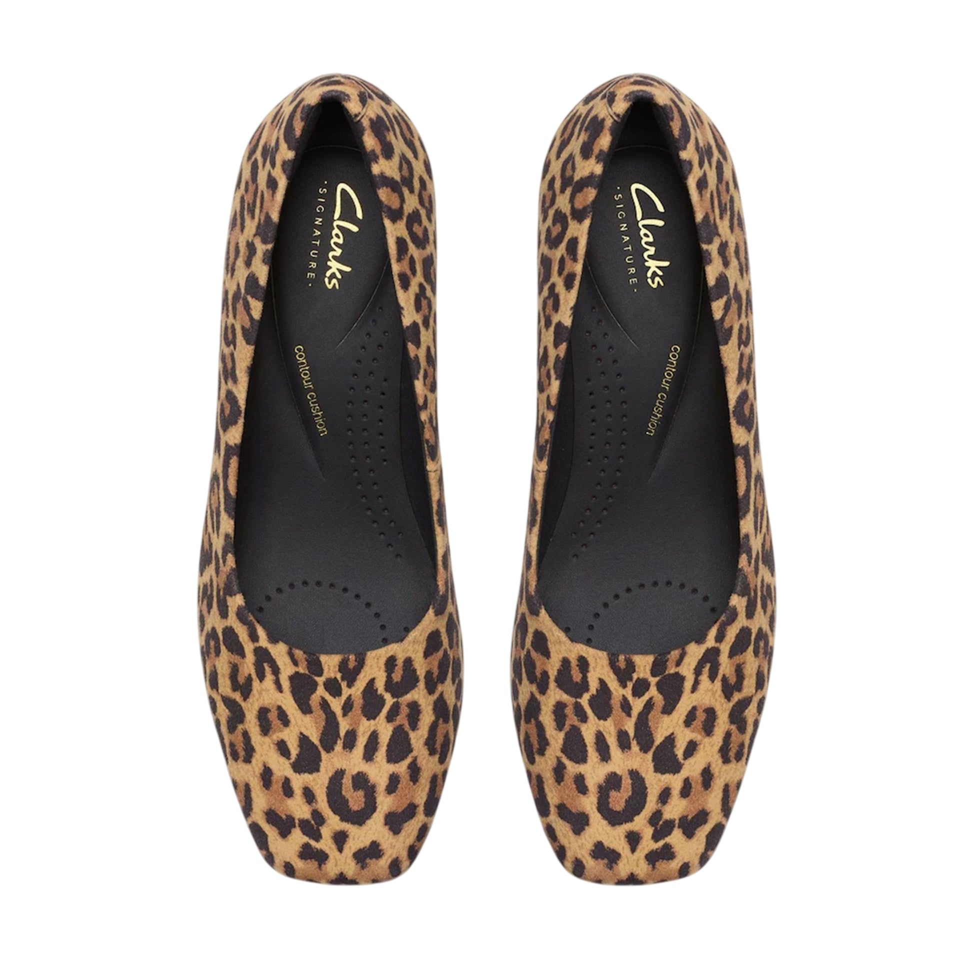 Leopard - Side - Clarks Womens-Ladies Fernie Leopard Print Court Shoes