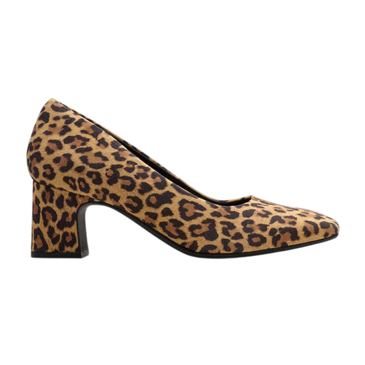 Leopard - Front - Clarks Womens-Ladies Fernie Leopard Print Court Shoes