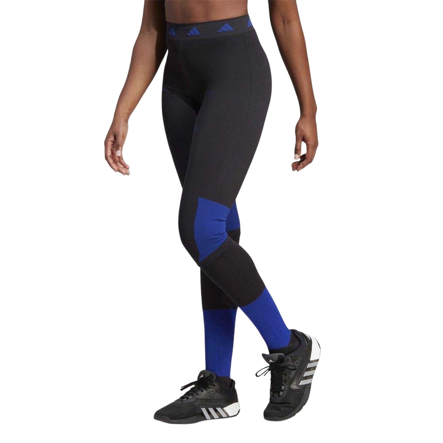 Black - Side - Adidas Womens-Ladies Techfit Leggings