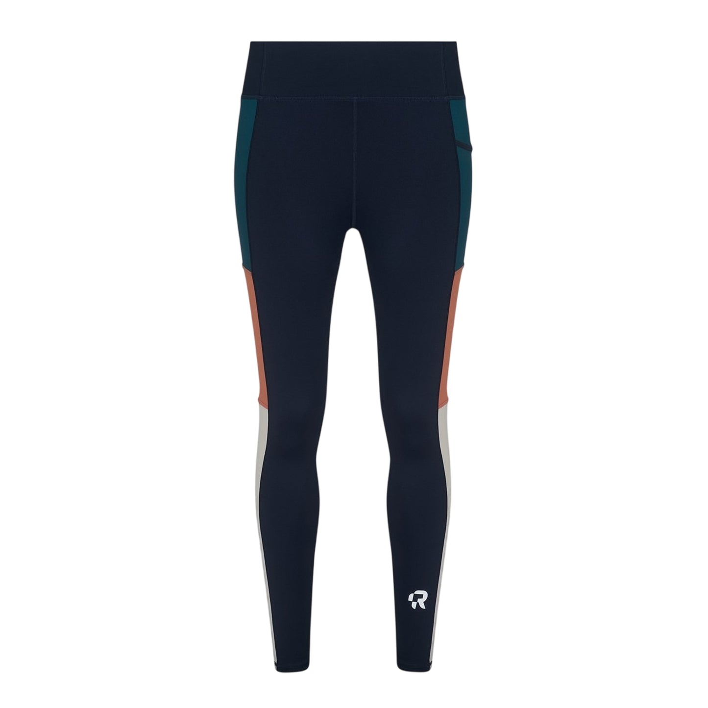 Navy - Front - Red Run Womens-Ladies Side Pocket Leggings