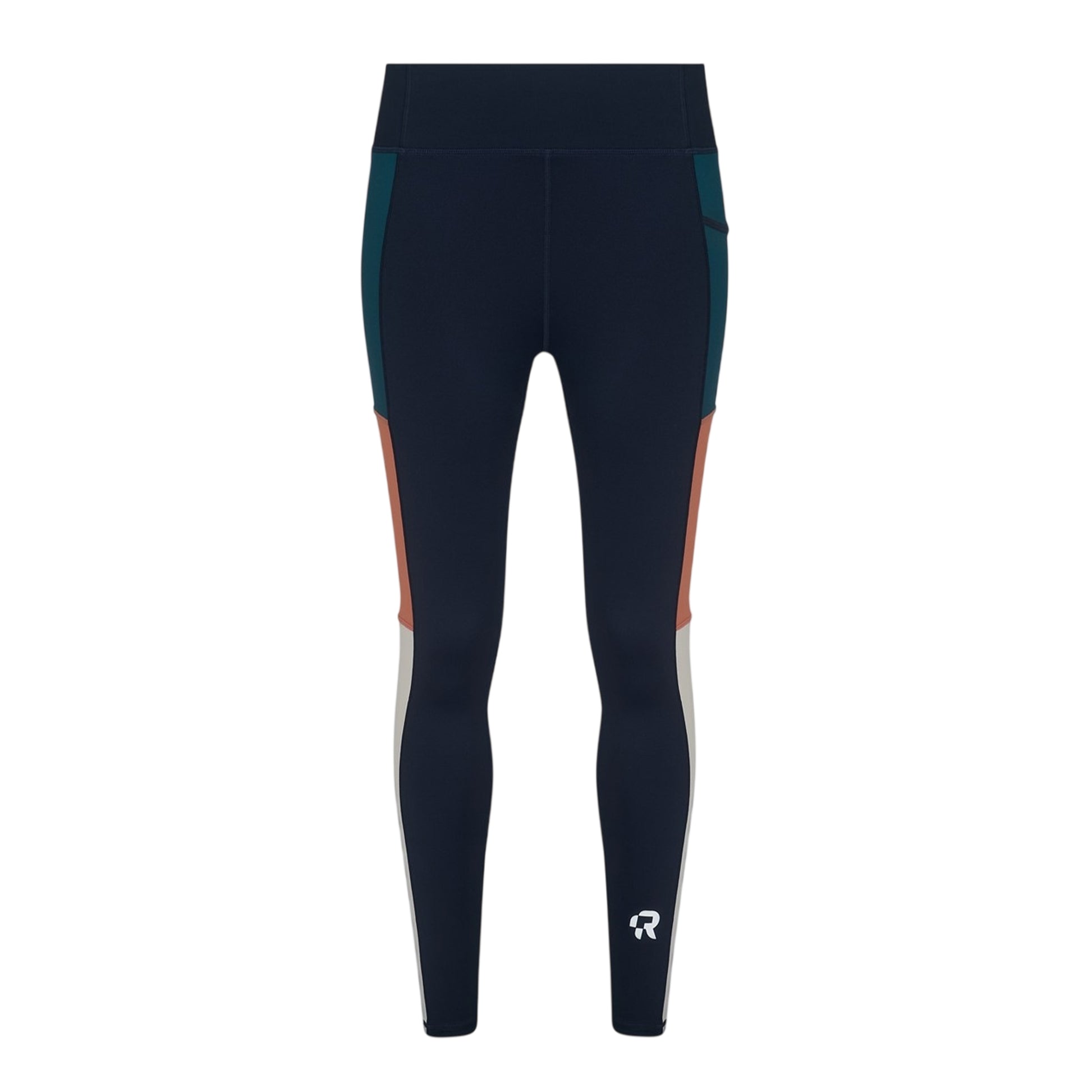 Navy - Front - Red Run Womens-Ladies Side Pocket Leggings