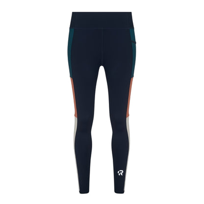 Navy - Front - Red Run Womens-Ladies Side Pocket Leggings