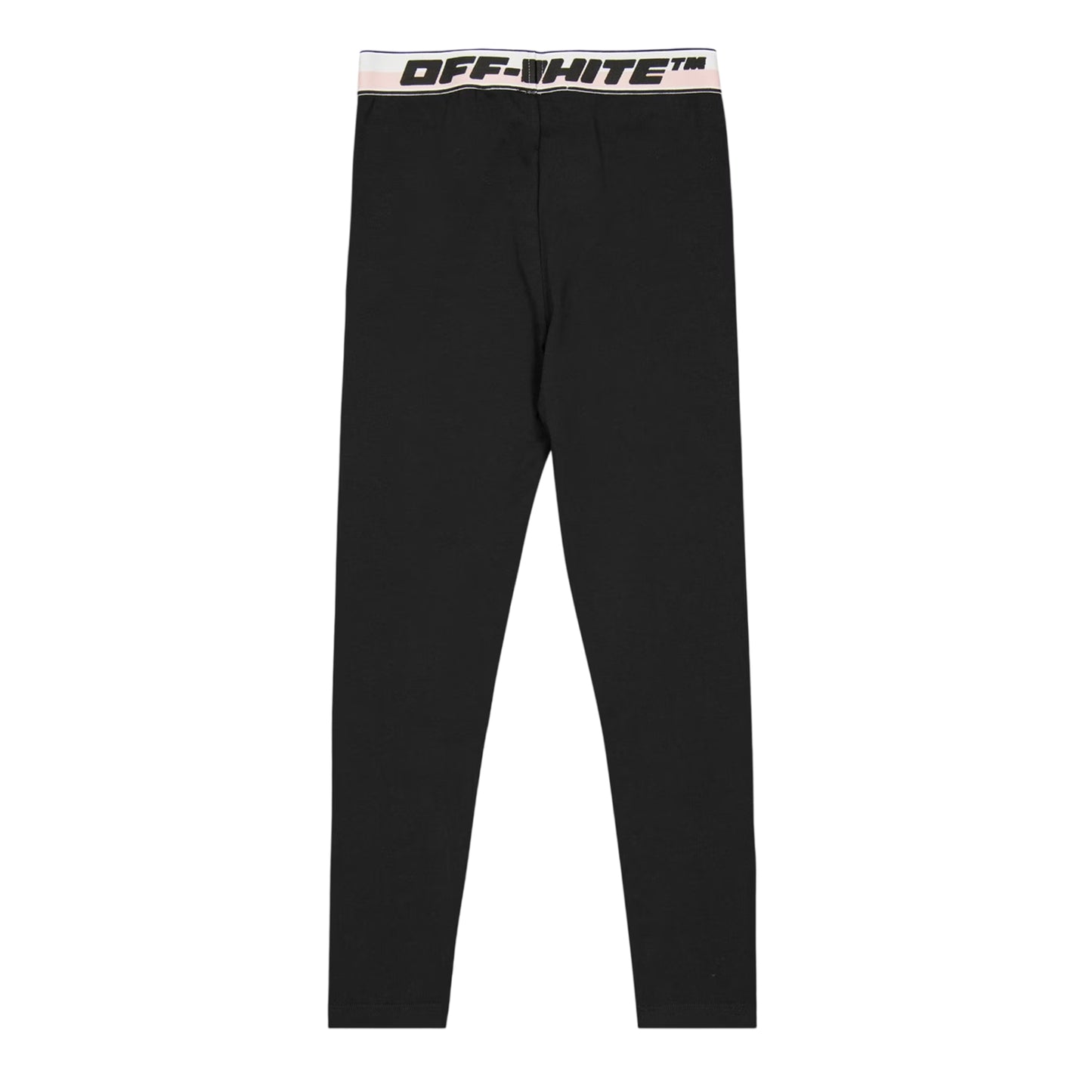 Black - Back - Off White Childrens-Kids Logo Leggings
