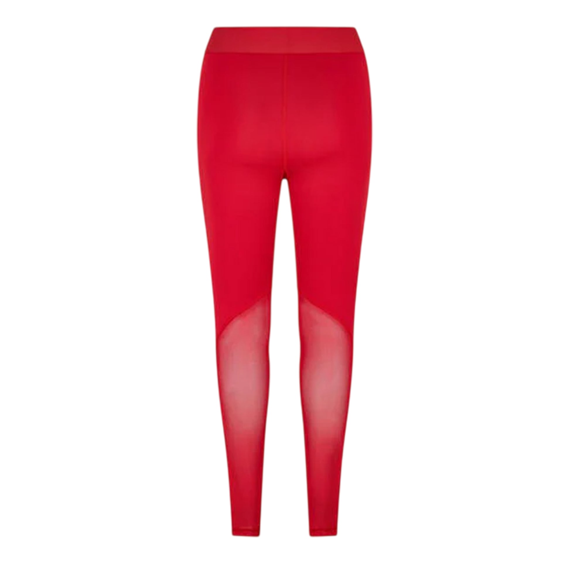 Red - Back - Adidas Womens-Ladies Bar Logo Mid Rise Leggings