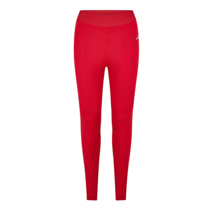 Red - Front - Adidas Womens-Ladies Bar Logo Mid Rise Leggings