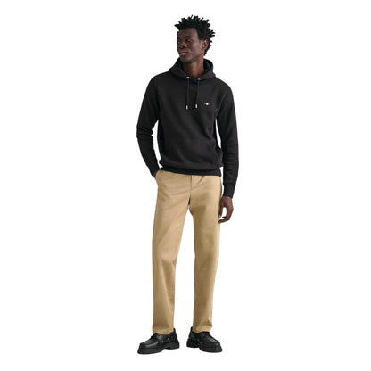 Dark Khaki - Side - Gant Mens Twill Slim Chinos