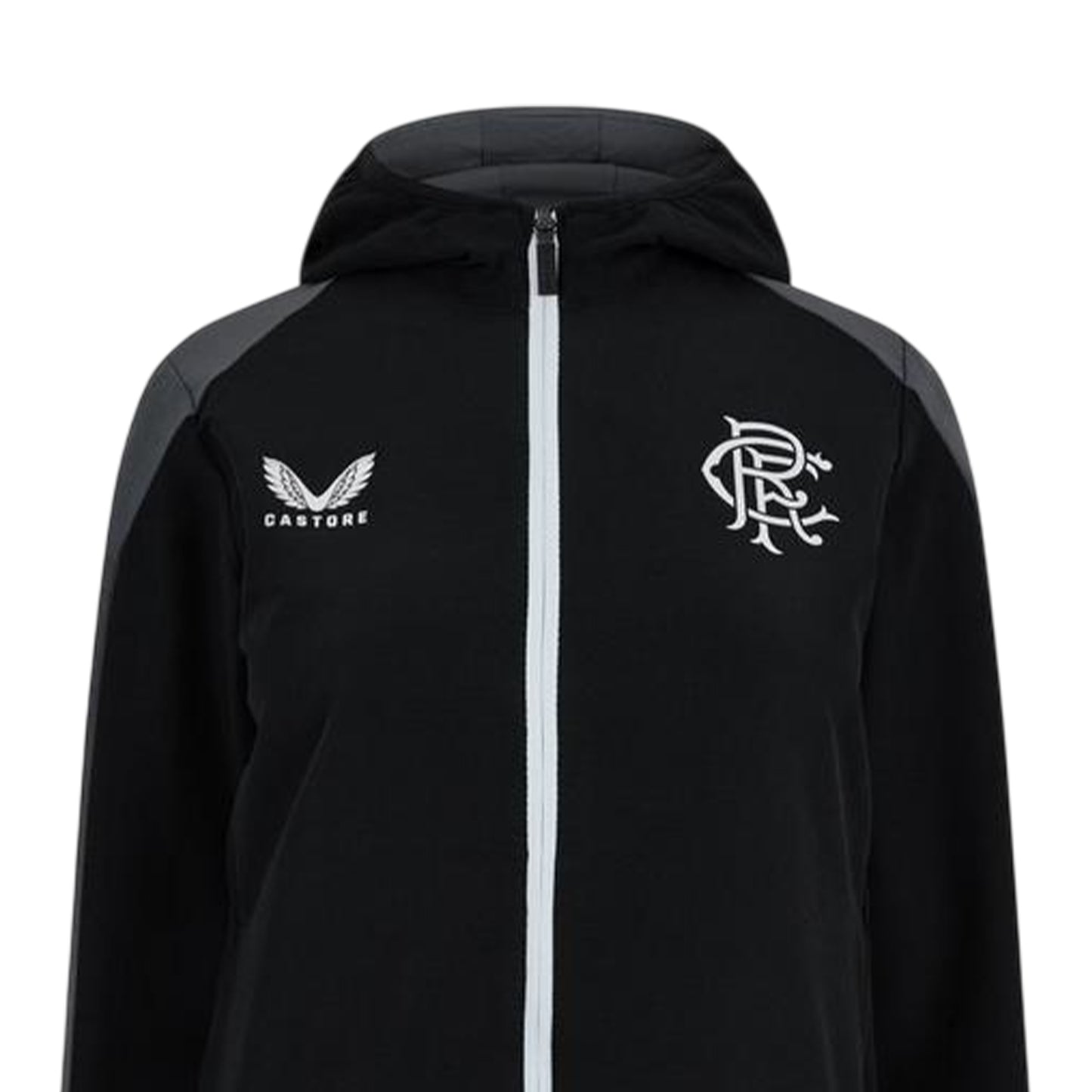 Black - Back - Castore Womens-Ladies Rangers FC Relaxed Fit Windbreaker
