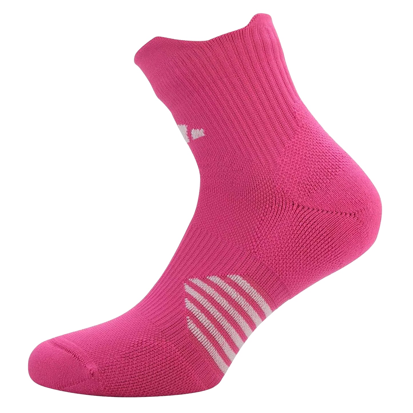 Pink - Back - Adidas Womens-Ladies Supernova Quarter Performance Socks
