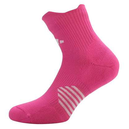 Pink - Back - Adidas Womens-Ladies Supernova Quarter Performance Socks