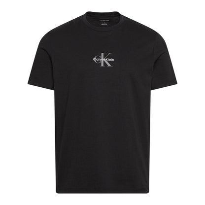 Black - Front - Calvin Klein Mens Logo Printed T-Shirt