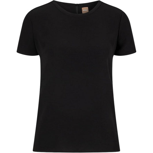 Black - Front - Boss Womens-Ladies Crew Neck Regular T-Shirt